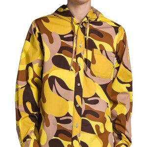 BNWT SS22 MARNI ABSTRACT PRINT HOODED SHIRT 48